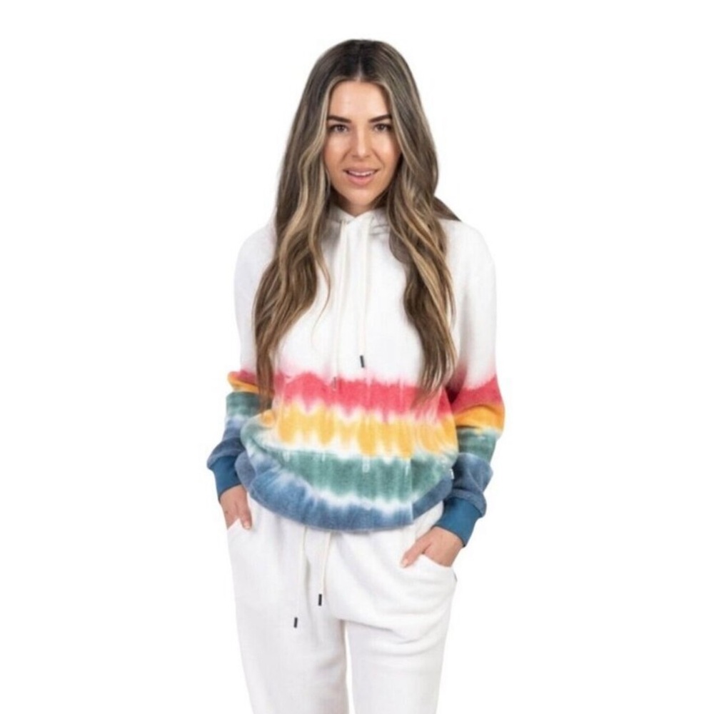 Feat | Blanket Blend Hoodie | Sunset Lover Tie-Dye Style | Size Large - Picture 3 of 8